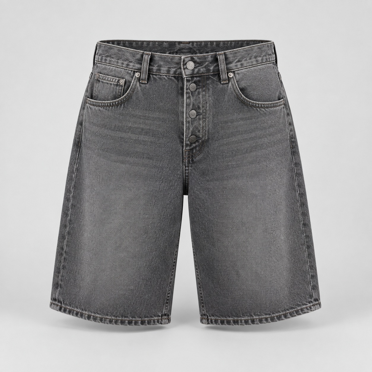 Slate Grey Denim Shorts