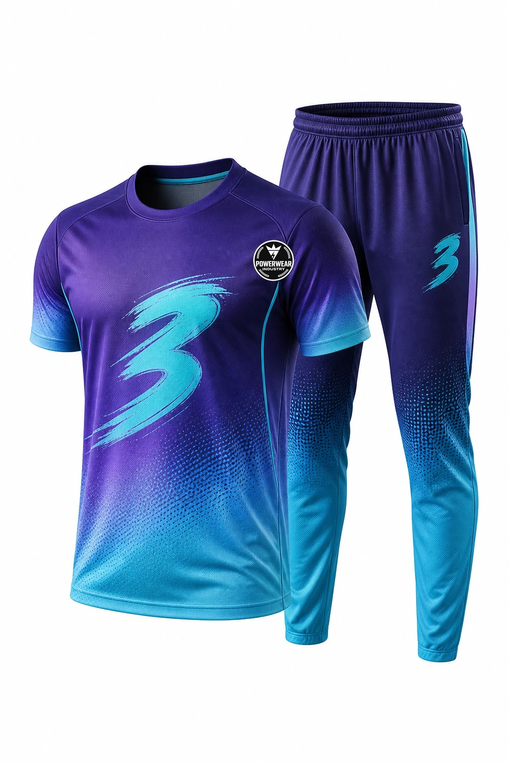Custom Sports Apparel Set — Design 03 by Power Wear Industry with left-chest logo