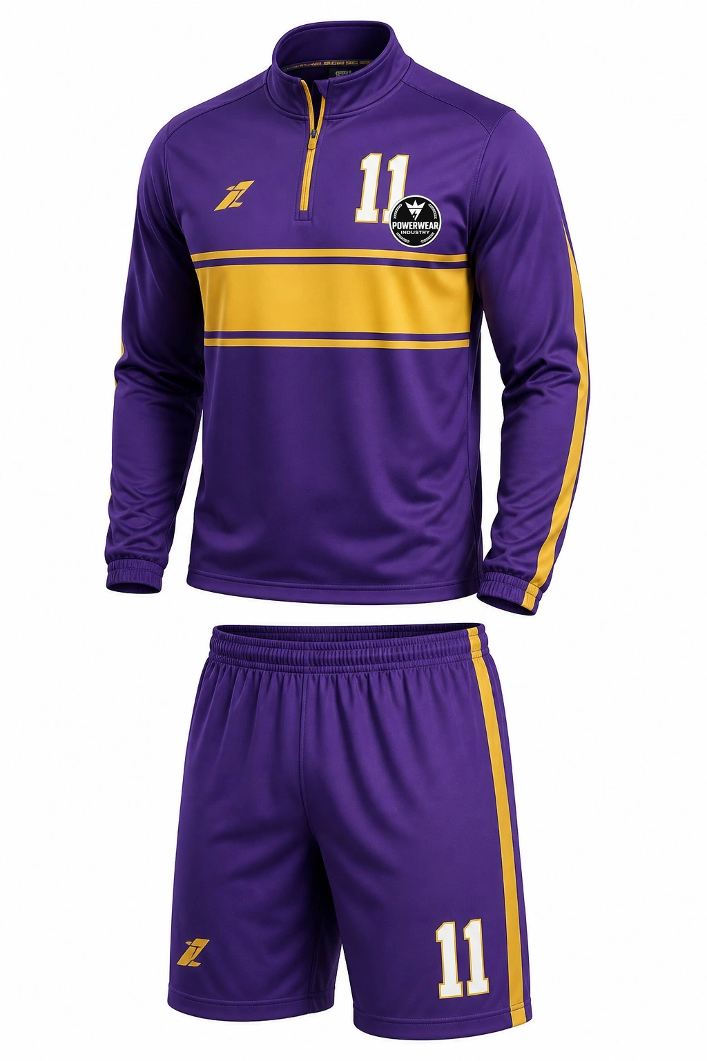 Custom Sports Apparel Set — Design 11 by Power Wear Industry with left-chest logo