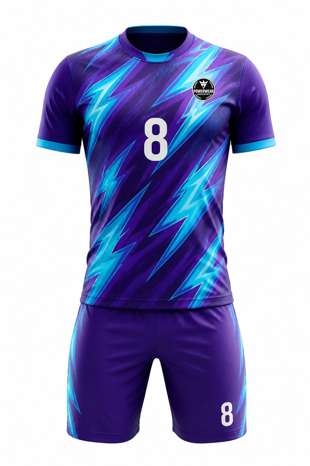 Custom Soccer Uniform — Design 05 by Power Wear Industry with left-chest logo
