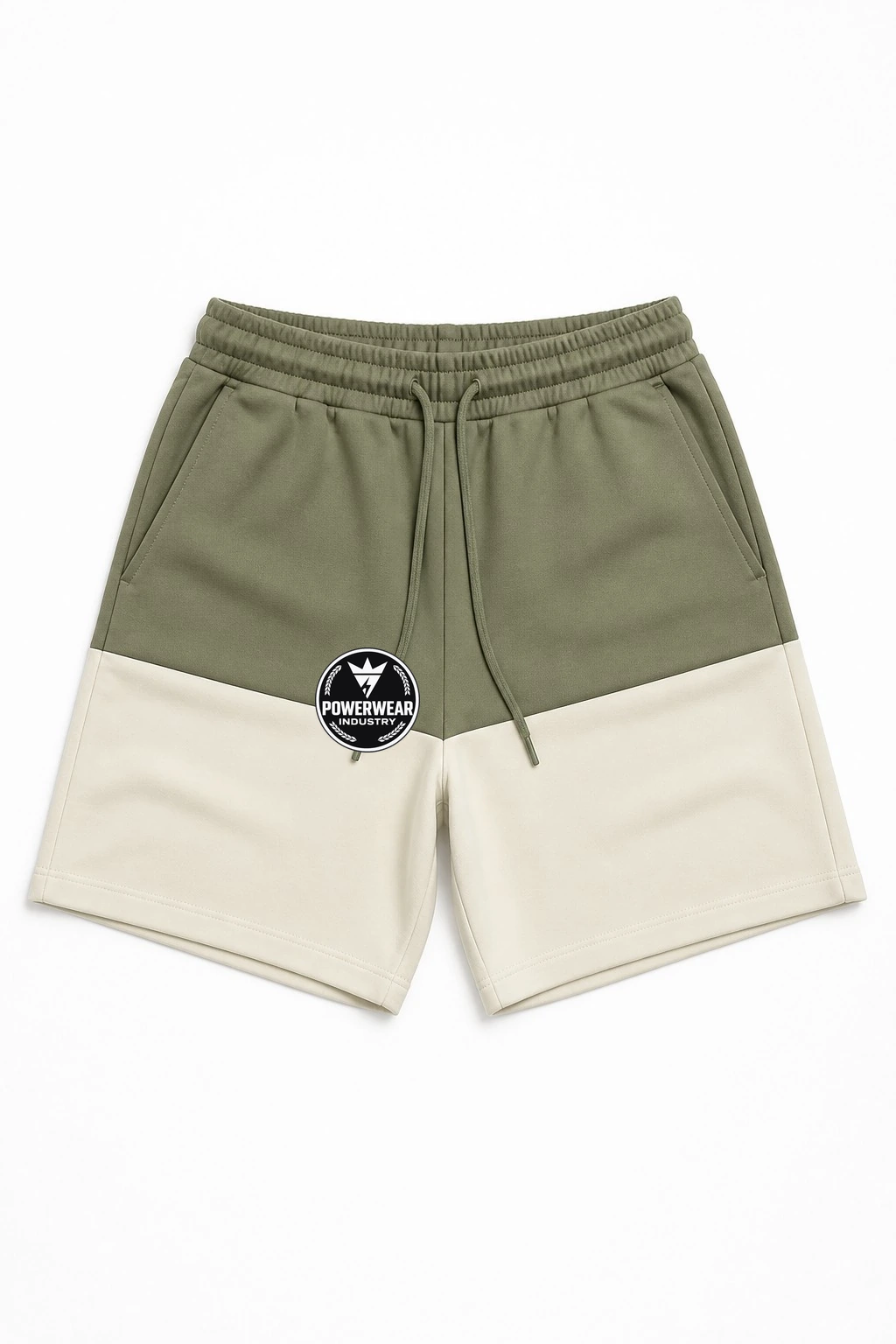 Custom Streetwear Shorts — Design 11 by Power Wear Industry with branded badge